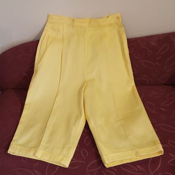 Canary Yellow Capri Pants - Picture 1 of 5